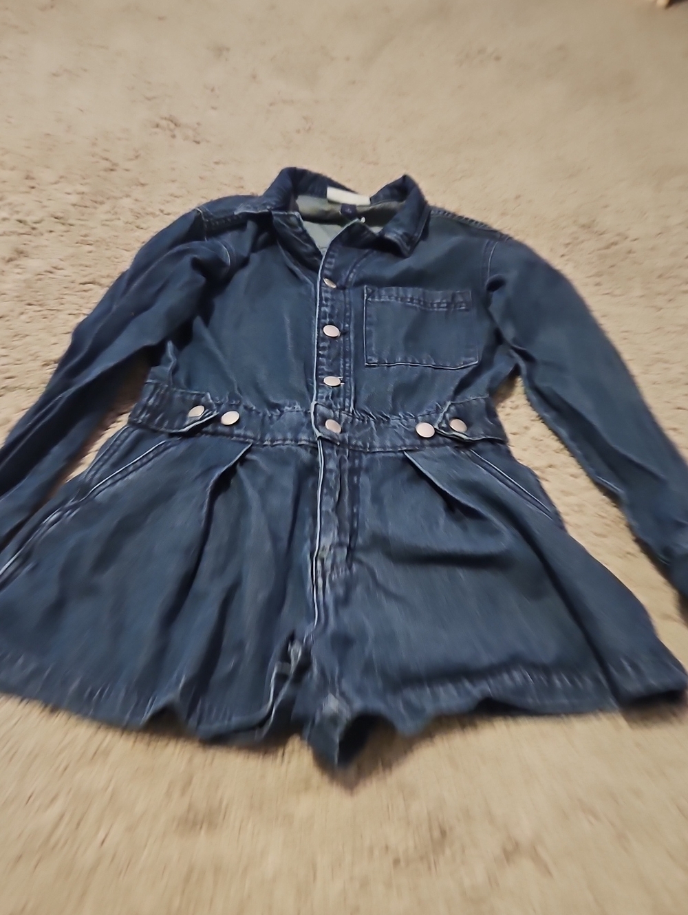 Universal Thread Dark Blue Denim Peplum Jacket